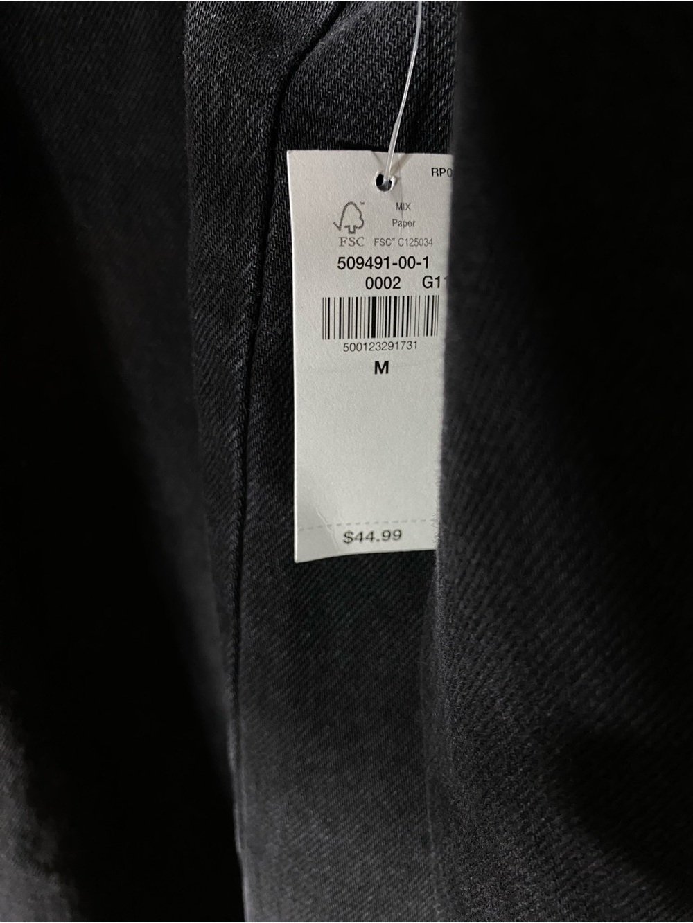 🆕 Black Denim Button Up Boyfriend Shirt Old Navy - Picture 9 of 9